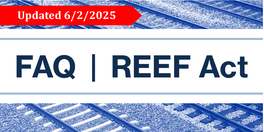 graphic image showing FAQ |  REEF Act