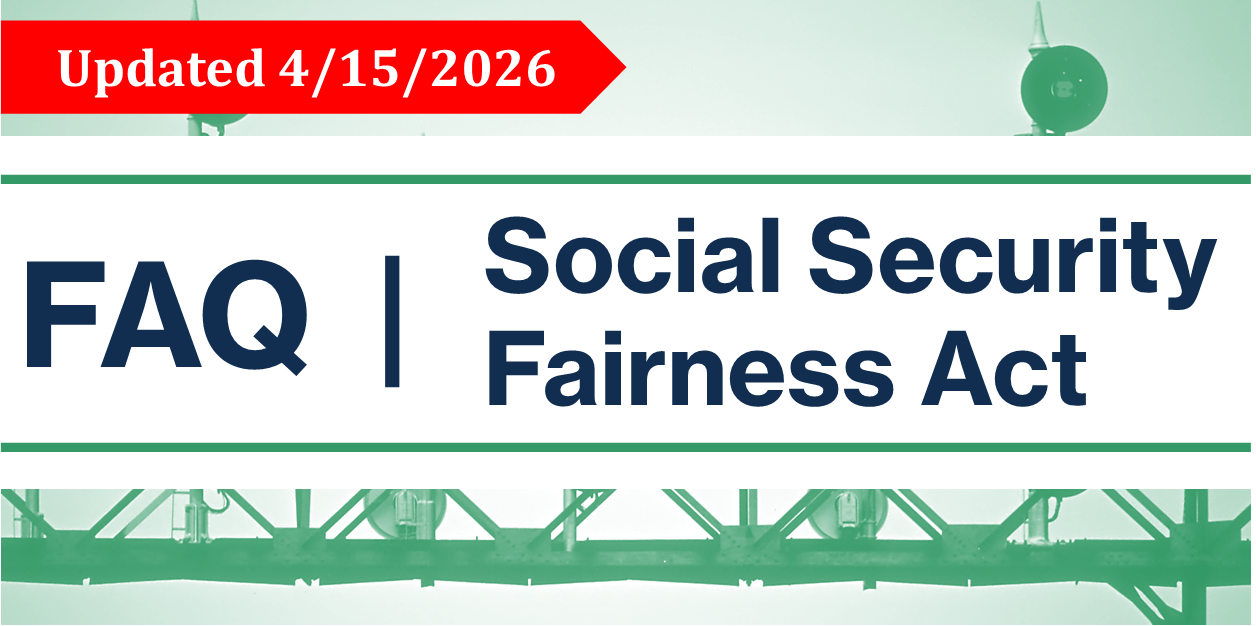 graphic showing FAQ Social Security Fairness Act
